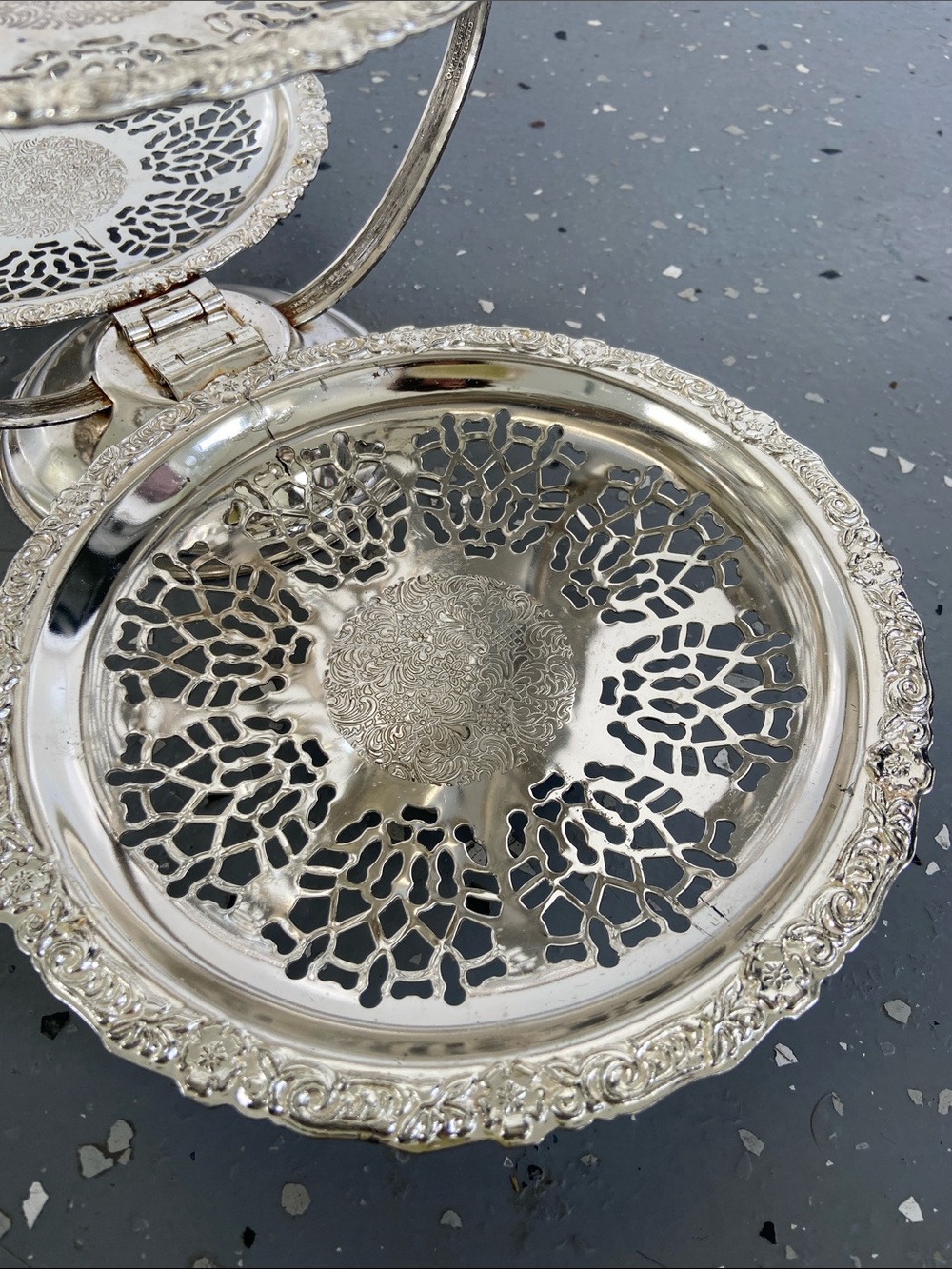 Three-Tier Silver Plated Serving Stand - Picture 6 of 9